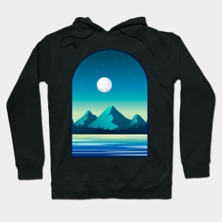 Mountain Lake Sticker, For Norway lovers, Moon Hoodie